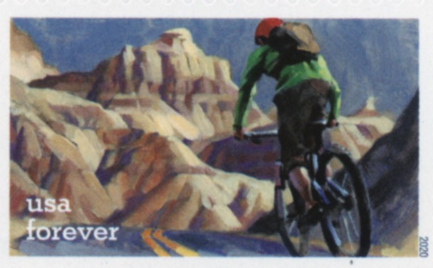 Mountain Biker Appears On Commemorative Stamp