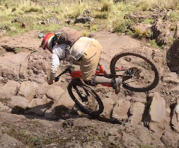Mountain Biker Learns That Speed Is Your Friend